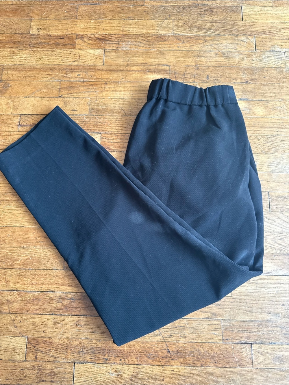 Babaton Women Black Elastic-Waist Dress Pants